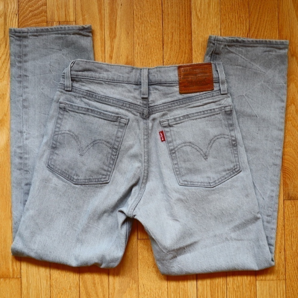 Levi’s Grey Wedgie Straight Leg Jean Women’s Size 24 - Picture 7 of 11